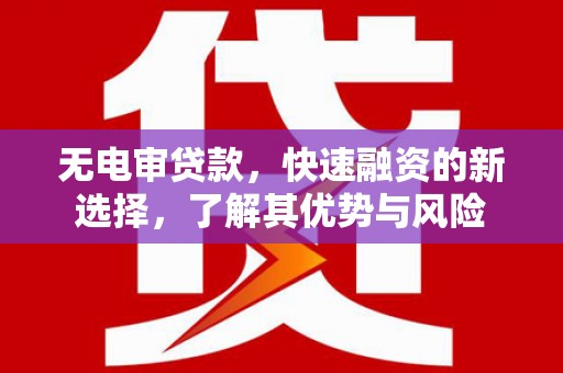 上饶无电审贷款，快速融资的新选择，了解其优势与风险