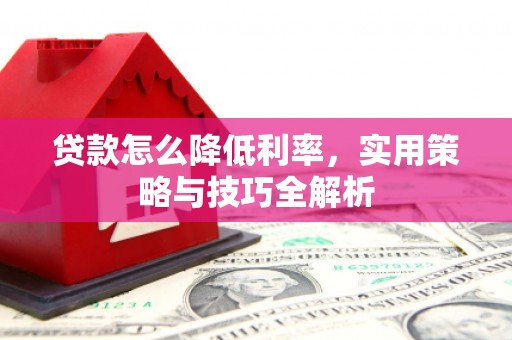 洋县贷款怎么降低利率，实用策略与技巧全解析