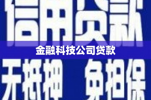 麻城金融科技公司贷款