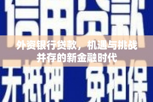 济宁外资银行贷款，机遇与挑战并存的新金融时代