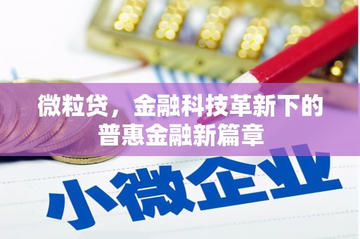 碌曲微粒贷，金融科技革新下的普惠金融新篇章