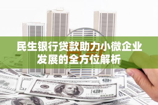 旌阳民生银行贷款助力小微企业发展的全方位解析