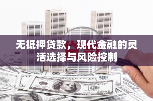 广河无抵押贷款，现代金融的灵活选择与风险控制