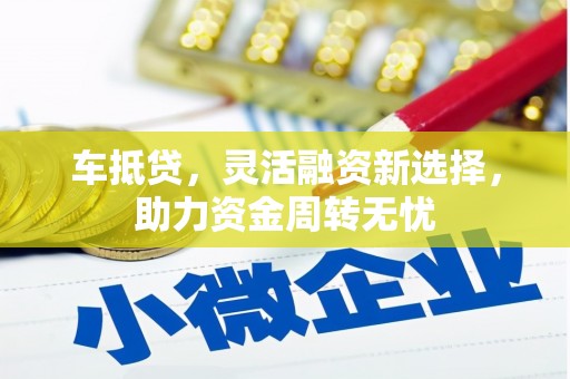 太保车抵贷，灵活融资新选择，助力资金周转无忧