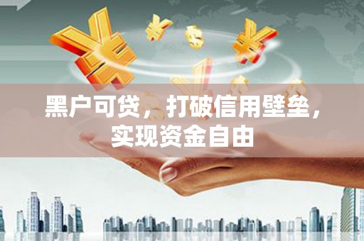 苏尼特右旗黑户可贷，打破信用壁垒，实现资金自由
