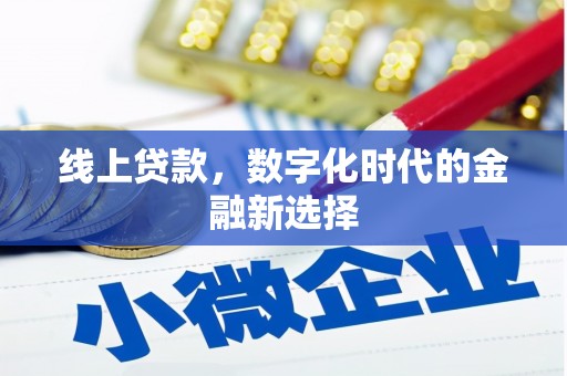 防城线上贷款，数字化时代的金融新选择